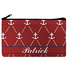 Custom Design Your Own Red White Anchor Makeup Bag 5