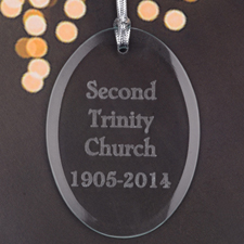 Personalised Laser Etched Custom Message Engrave Glass Ornament