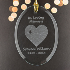 Forever With Us Personalised Glass Ornament