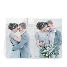 Personalised Classic Two Photo Collage Wedding Card