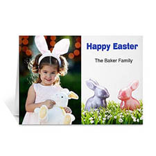 Personalised Classic Two Photo Collage Easter Card