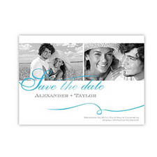 Personalised Save The Date, Sky Blue Save The Date Invitation Cards