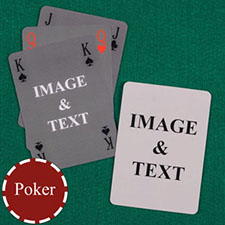 Poker Simple Bridge Style Custom 2 Side Playing Cards
