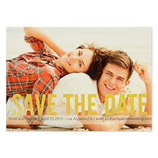 Personalised Gold Glitter Save The Day Save The Date Invitation Cards