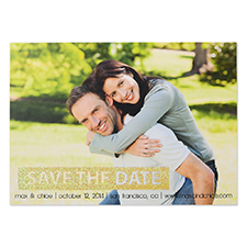 Personalised Glitter Gold Simple Day Personalised Photo Save The Date Save The Date Invitation Cards