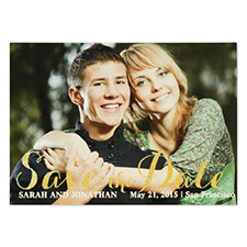 Personalised Gold Glitter Big Day Save The Date Invitation Cards