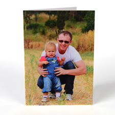 Custom Printed Portrait Father's Day Greeting Card