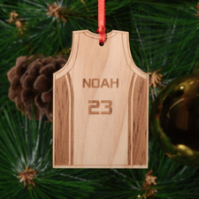 Personalised Basketball Wood Ornament