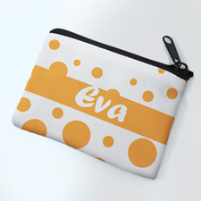 Yellow Dots Personalised Coin Purse
