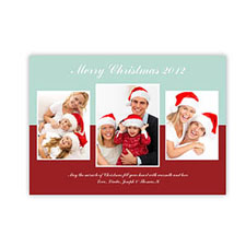 Personalised Merry Modern Collage Snow Christmas Party Invitation Cards