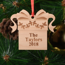Christmas Gift Personalised Wood Ornament