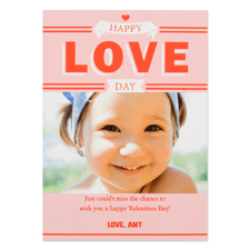Happy Love Day Personalised Photo Valentine Card, 5