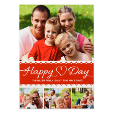 Happy Heart Day Personalised Photo Valentine Card, 5