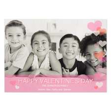Confetti Hearts Personalised Photo Valentine Card, 5