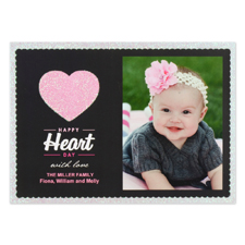 Real Glitter Love Personalised Photo Valentine Card, 5