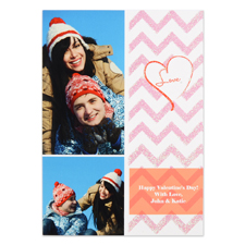 Real Glitter Happy Sparkles Personalised Photo Valentine Card, 5