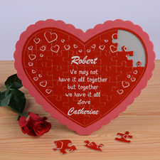 Little Hearts Personalised Heart Shape Puzzle