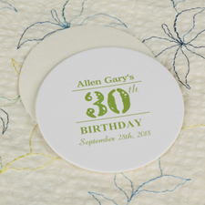 Birthday Celebration Round Personalised Coasters