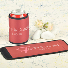 Red Wedding Personalised Can And Bottle Wrap