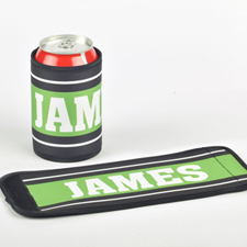 You Name It Personalised Can And Bottle Wrap, Green