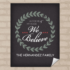 Believe Personalised Poster Print, Small 8.5