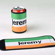 Irish Flag Personalised Can And Bottle Wrap