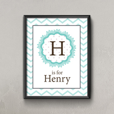 Scroll Personalised Name Poster Print, Small 8.5
