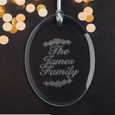 Personalised Laser Etched Christmas Blessings Glass Ornament