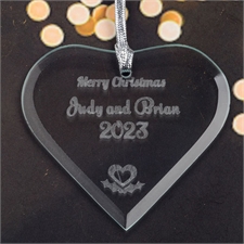 Personalised Engraved Heart Heart Shaped Ornament