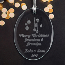 Personalised Laser Etched Ornaments Glass Ornament