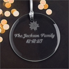 Personalised Engraving My Star Round Glass Ornament