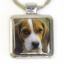 Photo Metal Square Keychain (Small)