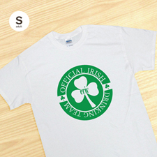 Personalised Official Irish Drinking Team, White T Shirt
