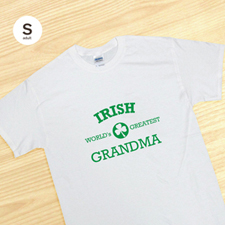 Personalised Irish Grandma, White T Shirt