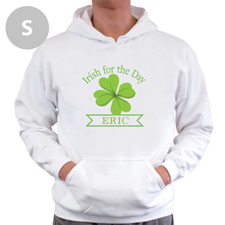 Personalised Irish Drinking League, White Hoodie Sweatshirt