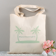 Two Palm Personalised Wedding Cotton Bag