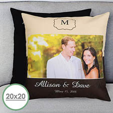 Wedding Day Personalised Large Pillow Cushion Cover 20