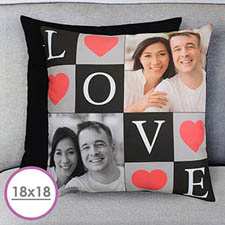Love Collage Personalised Large Cushion 18