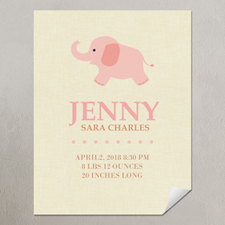 Elephant Girl Personalised Poster Print, small