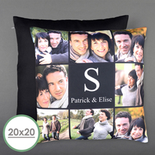 Eight Collage Personalised Photo Large Pillow Cushion Cover 20