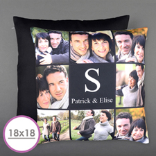Eight Collage Personalised Photo Large Cushion 18
