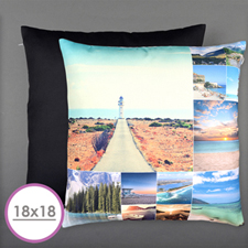 Twelve Collage Photo Personalised Large Cushion 18