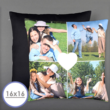 Heart Personalised Photo Pillow Cushion Cover 16