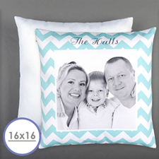 Chevrons Personalised Photo Pillow Cushion Cover 16