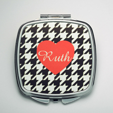 Personalised My Heart Compact Make Up Mirror