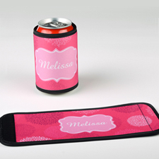 Fuchsia Floral Personalised Can And Bottle Wrap