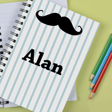 Personalised Mustache Notebook