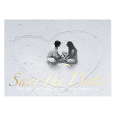Hold The Date Foil Gold Personalised Photo Save The Date Cards