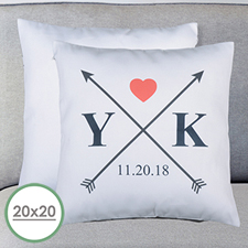 Wedding Arrow Personalised Large Pillow Cushion Cover 20