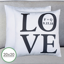 Love Personalised Large Pillow Cushion Cover 20